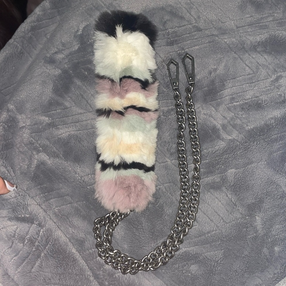 Rebecca Minkoff Tye Dye Pastel Fur Strap 💕
